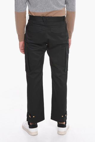 Cotton-twill Cargo Pants with Embroidered Logo