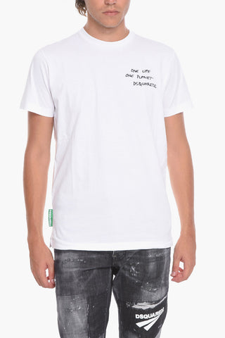 ONE LIFE ONE PLANET T-shirt CIGAR con Lettering Ricamato