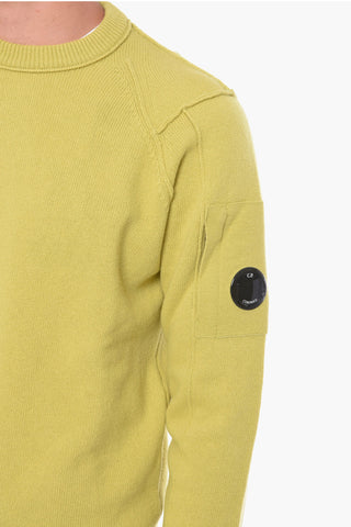 Maglia Girocollo in Misto Lana con Cuciture a Vista
