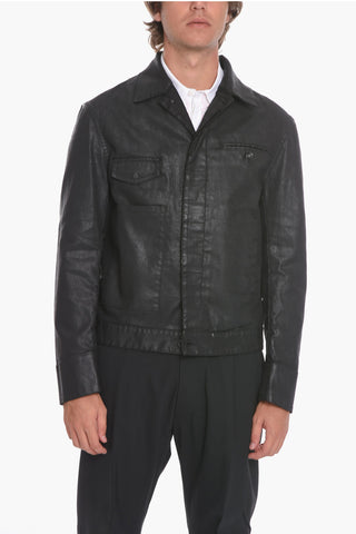 Aviator Denim Jacket with 4 Pockets
