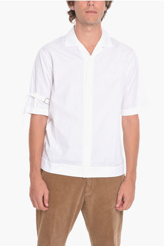 Short-sleeved Shirt with Belt Detail