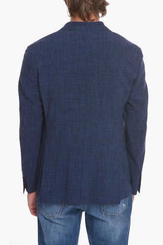 ID Virgin Wool Blend Blazer with Gingham Motif