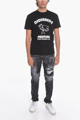 T-Shirt Girocollo con Stampa BROTHERS