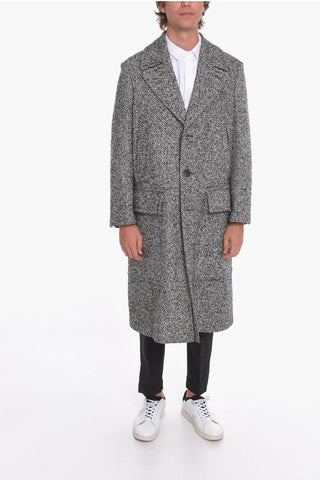 Cappotto in Lana con Maxi Tasche con Aletta