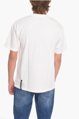 Crewneck T-shirt with Lip-print
