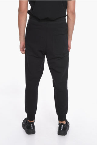 Cuffed Cotton Sweatpants with Nylon Detail