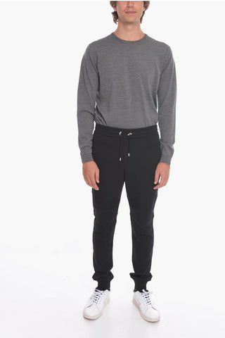 Joggers Biker in Cotone con Logo Lamè