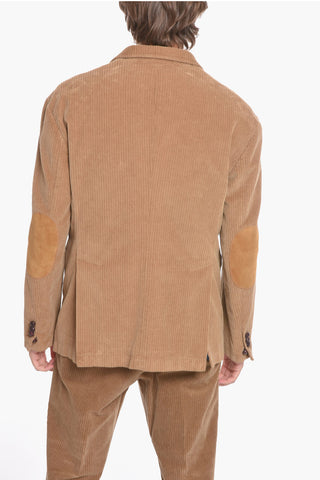 Corduroy Blazer with Flap Pockets