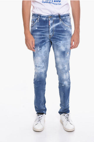 Distressed COOL GUY Denims with Light Wash