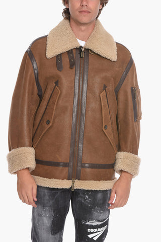 Calfskin Shearling Jacket with Maxi Pockets
