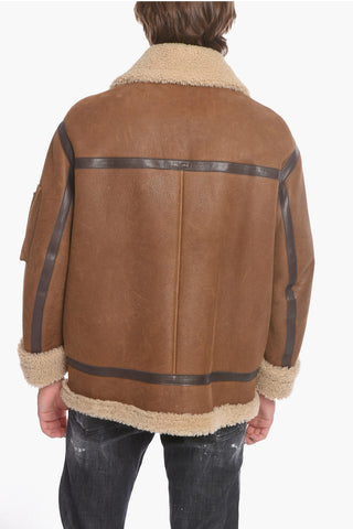Calfskin Shearling Jacket with Maxi Pockets