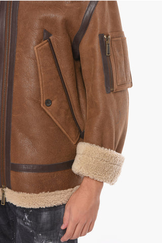 Calfskin Shearling Jacket with Maxi Pockets