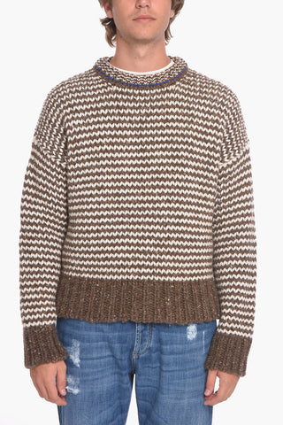 Maglia girocollo ZIG ZAG in Lana