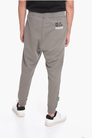 ONE LIFE ONE PLANET Brushed Cotton Joggers with Lettering