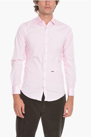 Popeline Shirt with Logoed Application