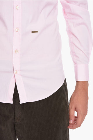 Popeline Shirt with Logoed Application