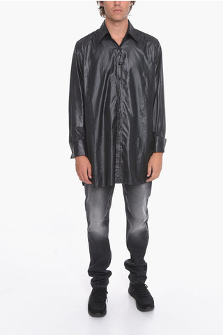 UNISEX MM1 Oversized Shirt with Snakeskin Effect