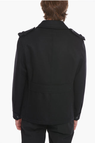 Multipocket MILITARY Coat with Metal Applications