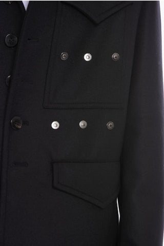 Multipocket MILITARY Coat with Metal Applications