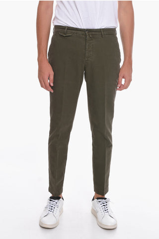 Stretch Cotton Chinos Pants with Belt Loops