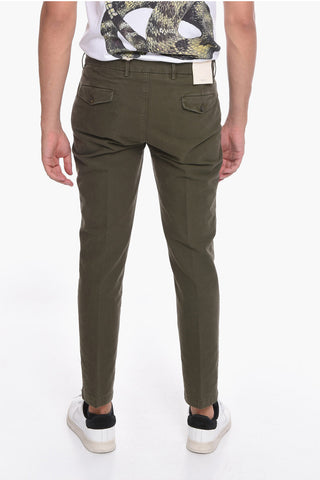 Stretch Cotton Chinos Pants with Belt Loops