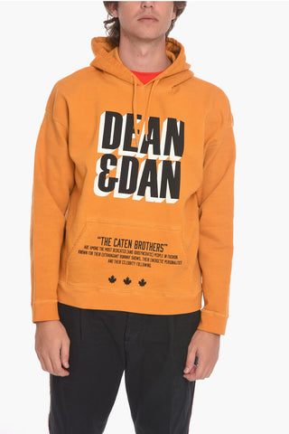 DEAN & DAN Hoodie Sweatshirt with Lettering Print