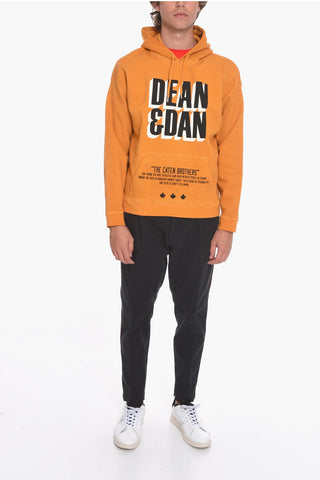 DEAN & DAN Hoodie Sweatshirt with Lettering Print