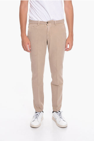 Pantaloni Chino in Misto Cotone Hopsack