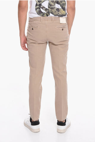 Pantaloni Chino in Misto Cotone Hopsack