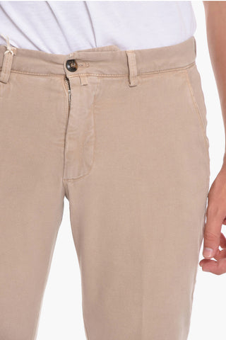 Pantaloni Chino in Misto Cotone Hopsack