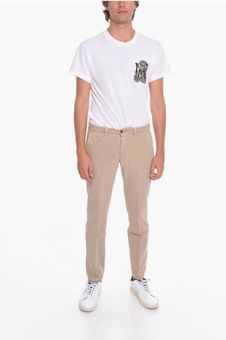 Pantaloni Chino in Misto Cotone Hopsack