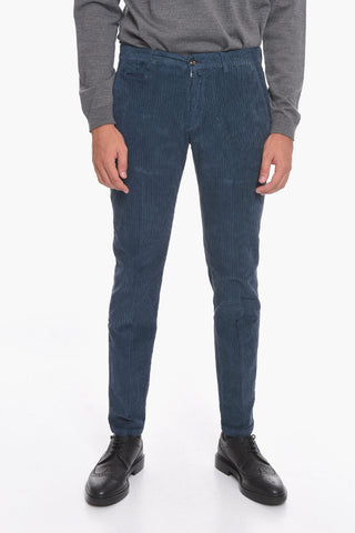 Pantaloni Chino in Velluto a Coste