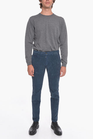 Pantaloni Chino in Velluto a Coste