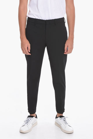 Slim-fit Trousers with Zip at the Hem