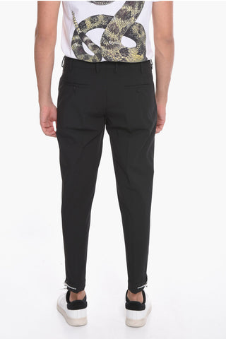 Slim-fit Trousers with Zip at the Hem