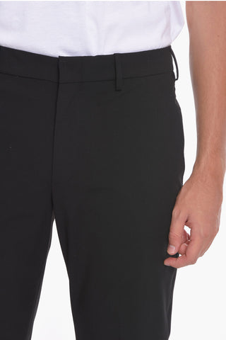 Slim-fit Trousers with Zip at the Hem