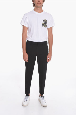 Slim-fit Trousers with Zip at the Hem