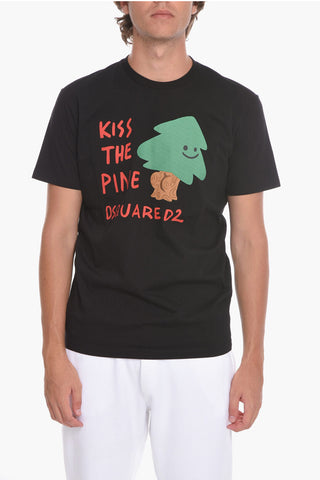 Crewneck T-shirt with Graphic Print