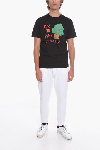 Crewneck T-shirt with Graphic Print