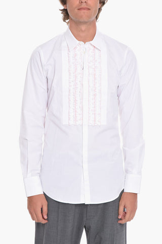 Camicia in Popeline con Ruches sul Fronte