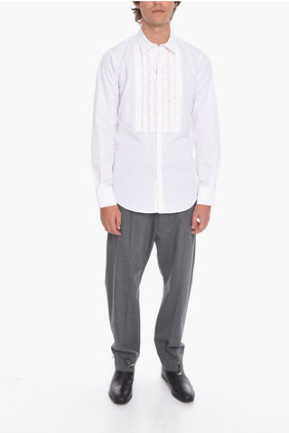 Camicia in Popeline con Ruches sul Fronte