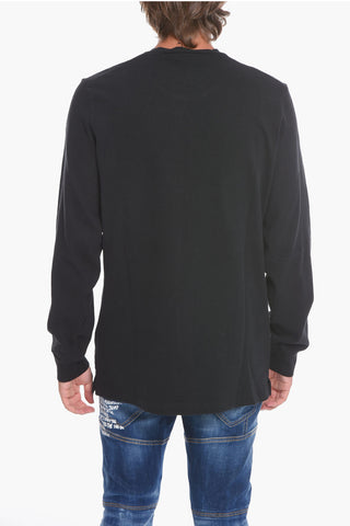 T-shirt a Maniche Lunghe con Stampa Logo