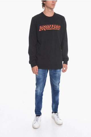 T-shirt a Maniche Lunghe con Stampa Logo