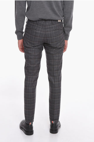 LA SARTORIA District Check Motif Wool Pants