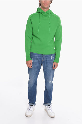 Maglia Hoodie in Doppia Lana Merino