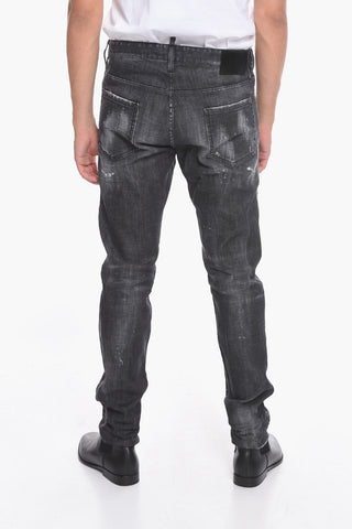 Distressed COOL GUY Denims with Logo Patch 17,5cm