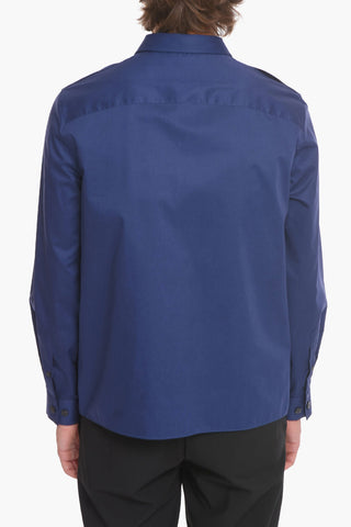 Compact Popeline Shirt with Double Chest-pocket