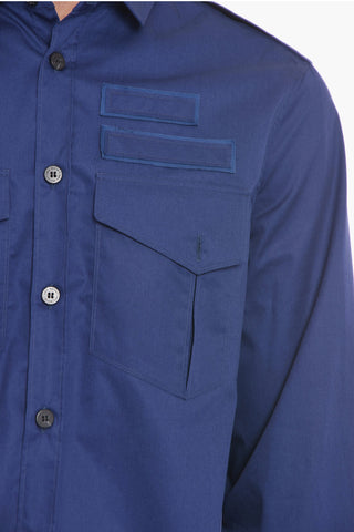 Compact Popeline Shirt with Double Chest-pocket