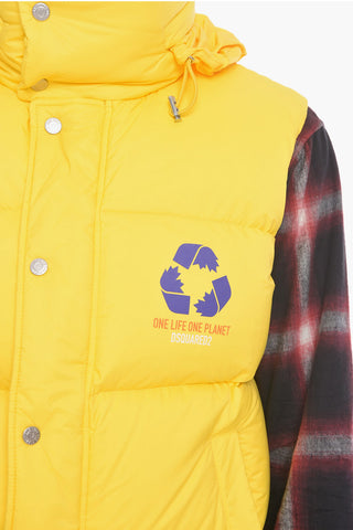 ONE LIFE ONE PLANET Gilet Imbottito con Cappuccio Estraibile