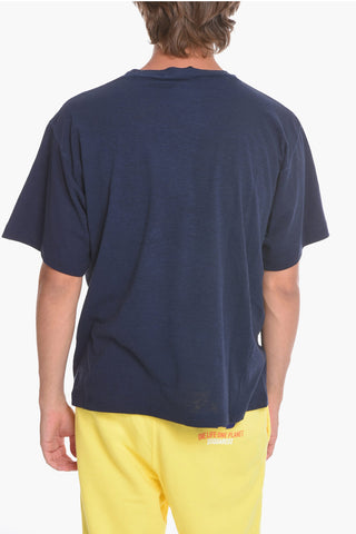 T-Shirt Girocollo con Maxi Logo in rilievo